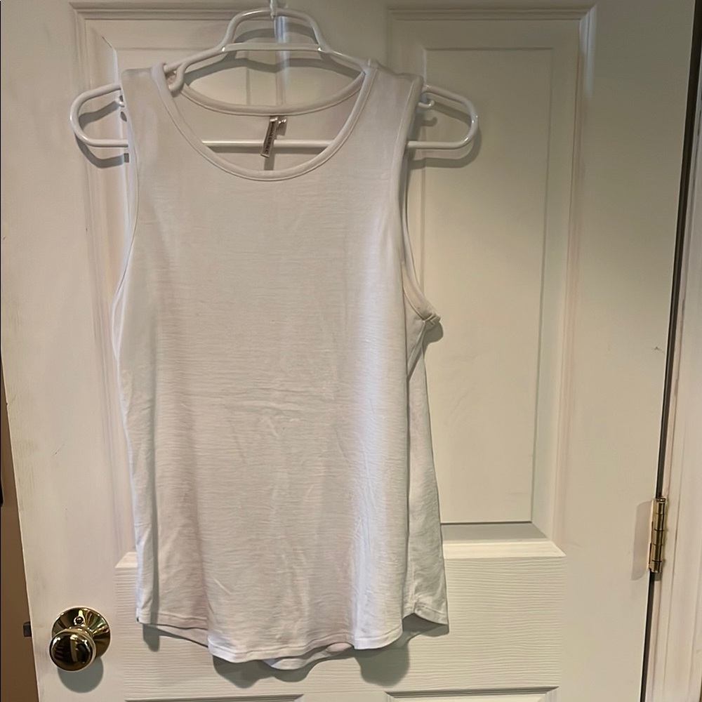 Banana Republic White Sleeveless Tank Top